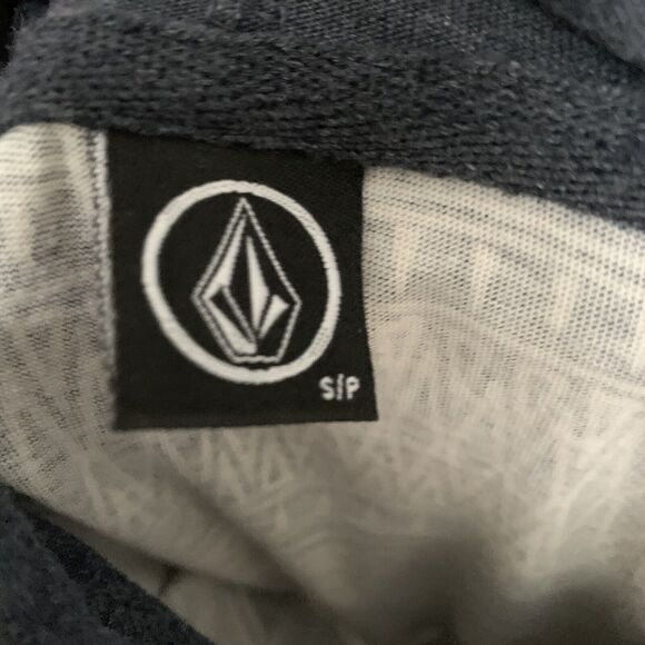 VOLCOM T-Shirt Mens Sz Small True To This Hooded Tee Long Sleeve Blue - Picture 2 of 6